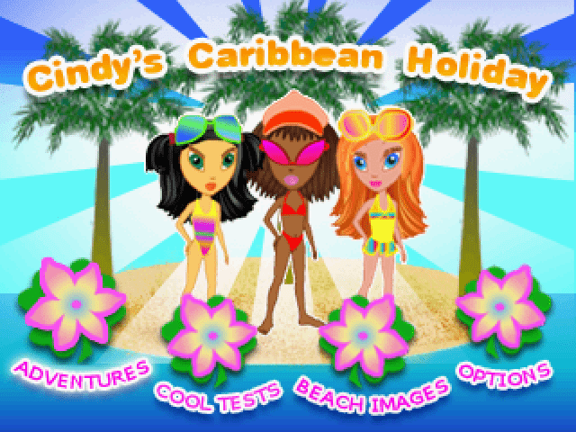 Cindy's Caribbean Holiday title screen for Playstation